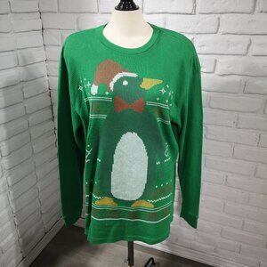 Dec. 25th Ladies Size XL Green Holiday Themed Straight Fit Sleep Shirt